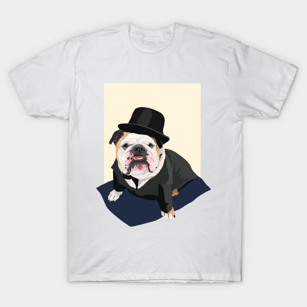 Tuxedo bulldog T-Shirt by Dilectum